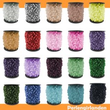 5x Perlengirlande Tischdeko für Hochzeit Perlenkette Perlenband Geburtstag Weiß