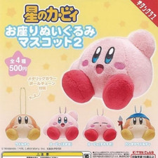 Set of 4 Kirby of the Stars Sitting Plush Mascot 2 Capsule Toy 2024 New JP