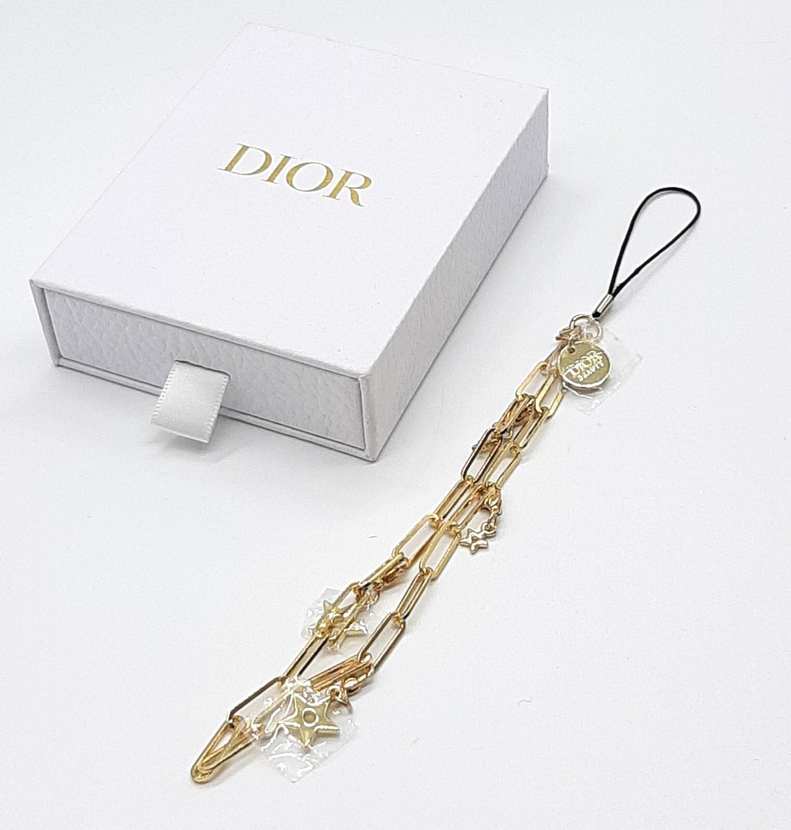 Christian Dior phone charm Unused with box Key ring logo,star