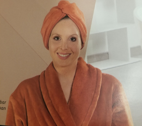 Sonderposten! Damen Bademantel in drei Größen erhälltlich S-L Farbe Rost - Bild 2 von 5