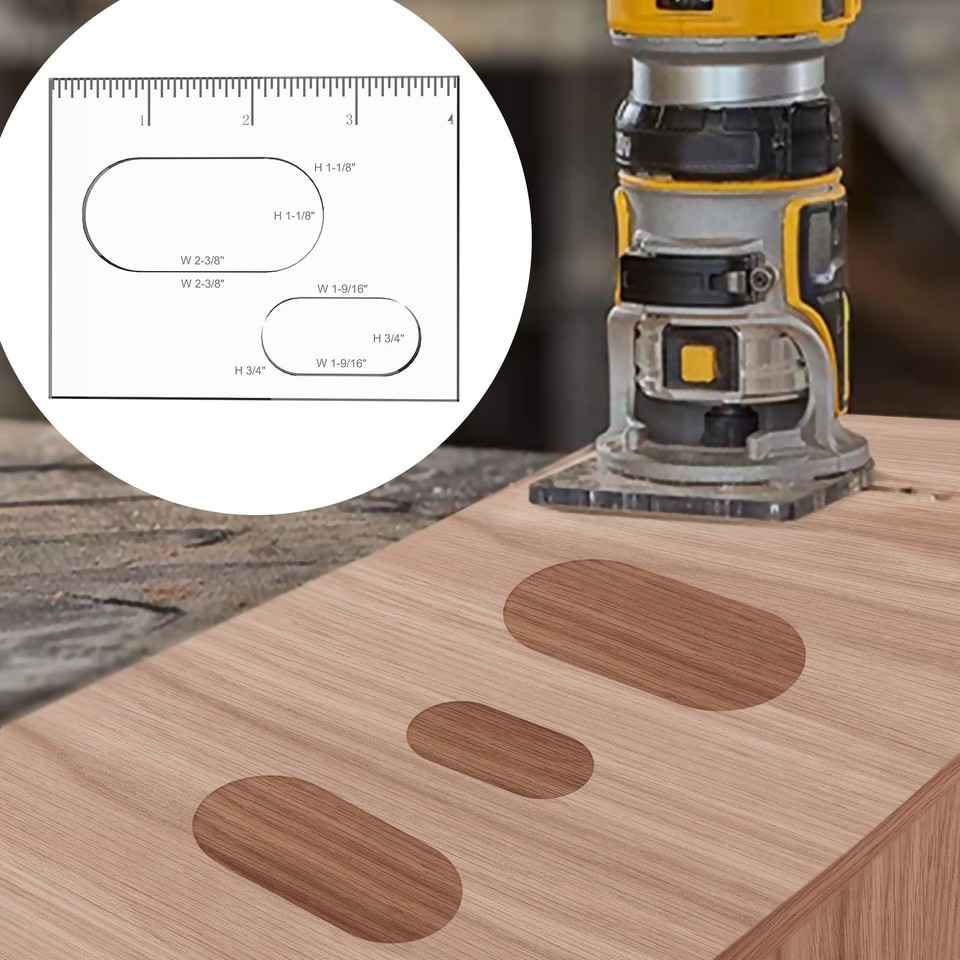 Louver Router Template 4 Pcs Router Templates for Woodworking Oval Inlay Templates Router Jig ...