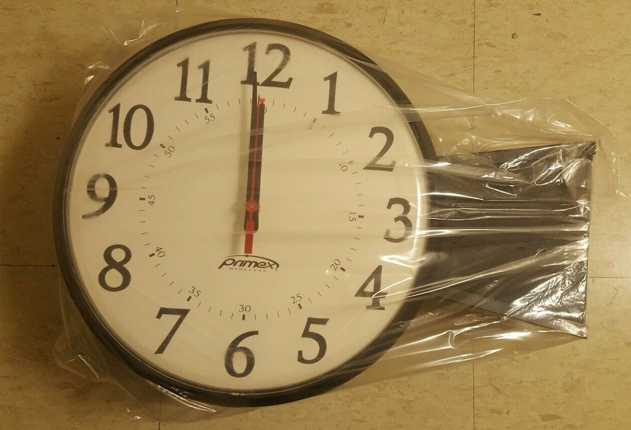 Primex Wireless Clock 12.5 Analog 14164 double faced Wall Ceiling Mount