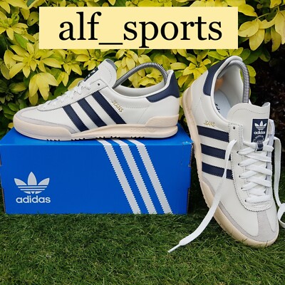  Neu mit Karton & Original Adidas Originals  Jeans Mk2 Turnschuhe Weiß & Navy UK Größe 10,5