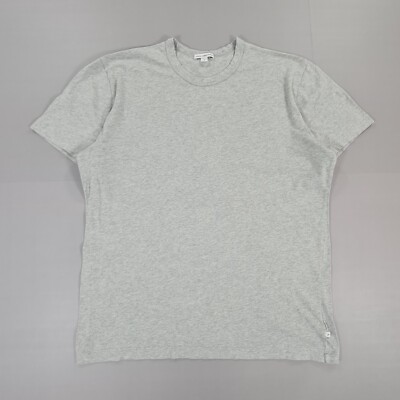 James Perse Herren T-Shirt Grau Größe 2 Medium Baumwolle Tee Hergestellt in den USA