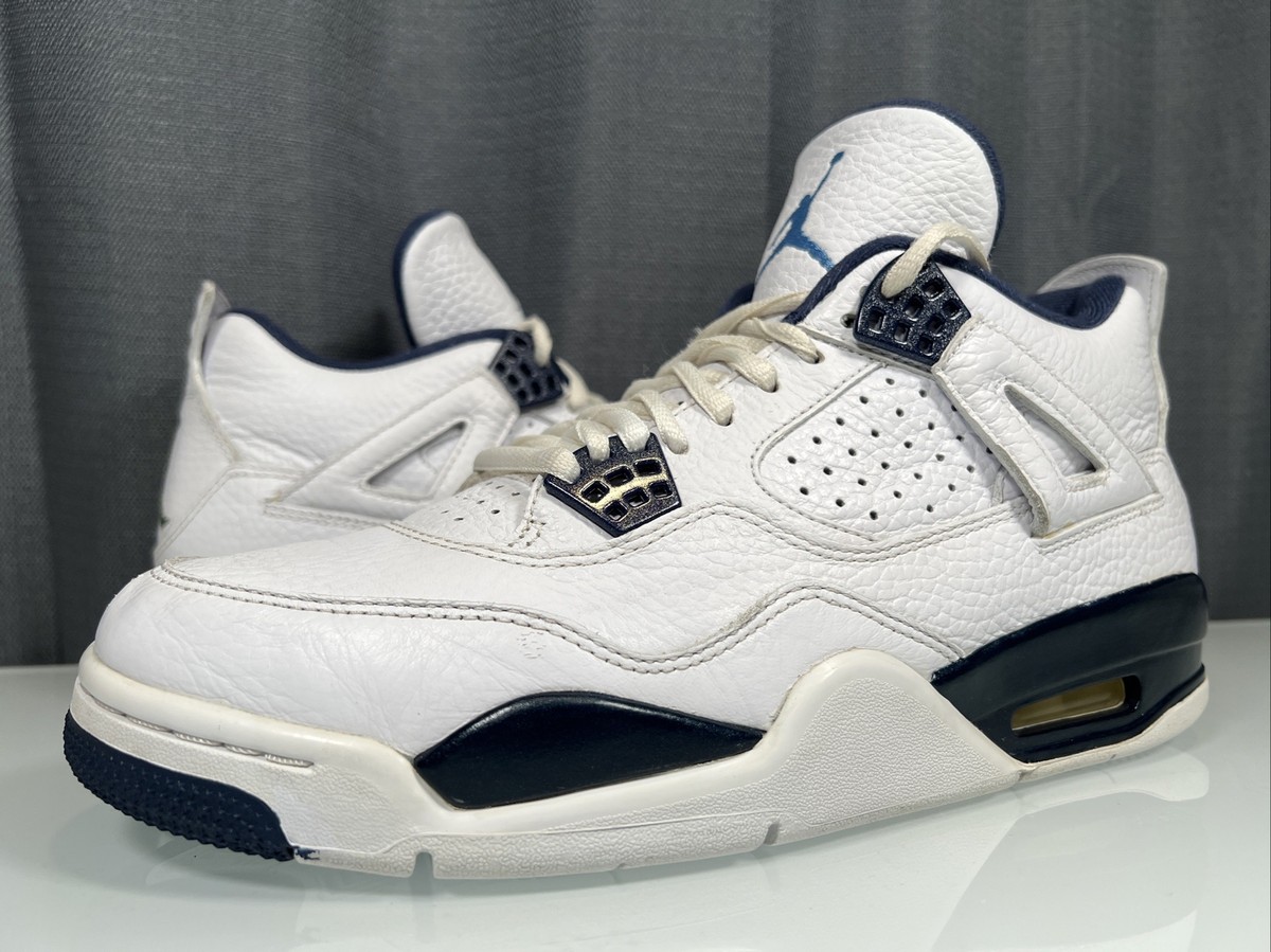 d Nike Air Jordan 4 Retro LS Columbia White Legend Blue Navy 314254