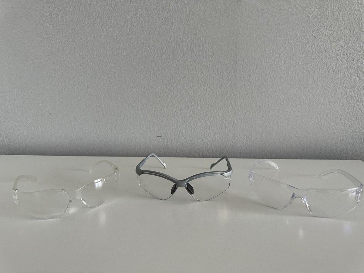 Pack Safety Goggles Glasses Lab Work Eye Protective Eyewear Clear Lens 3M