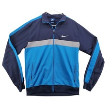 Nike Jacket Women's Dri-Fit Long Sleeve Full Zip Polyester Blend Blue Extra Larg