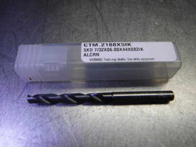 CTMI 7/32'' Coolant Thru Carbide Drill 5xd 7/32X06.00X44X082IK ALCRN (LOC1107A)