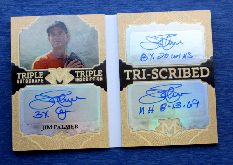 Jim Palmer 2026 LEAF MAGNIFICENCE #TS-11 TRI-SCRIBED INSCRIPTION AUTO 1/1