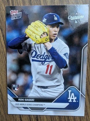 Los Angeles Dodgers 2025 Topps NOW World Series  15-Card Set + Roki Sasaki SP