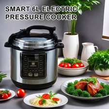 6L Smart Electric Pressure Cooker 11 Preset Programs Digital Multi-Cooker UK