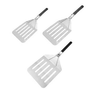 Pizzaschaufel aus Edelstahl, Pizzawender, einfach zu verstauendes Ofenzubehör,
