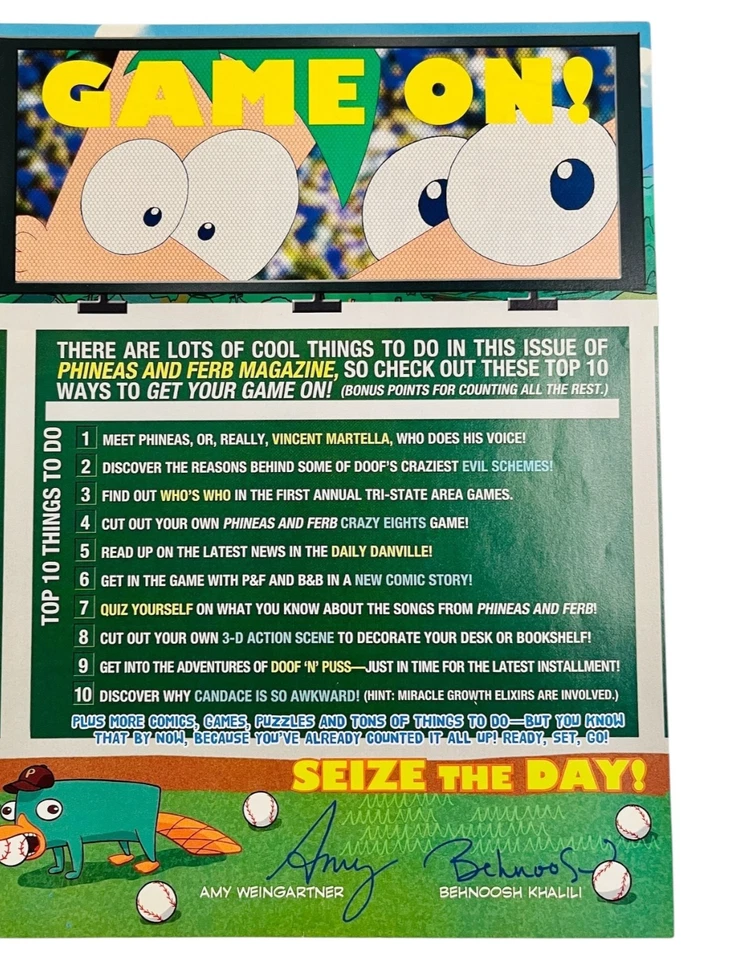 Phineas and Ferb Magazine Lot of 2 Issues 2012 2013 Disney Official TV Show HTF - Image 4 of 4