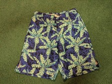 Place Sport Boys' Blue Tropical Lined Drawstring Swim Trunks Size XXL/16 LN 
