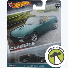 Hot Wheels 91 Mazda MX-5 Miata Modern Classics Car Culture 5/5 Green HKC68