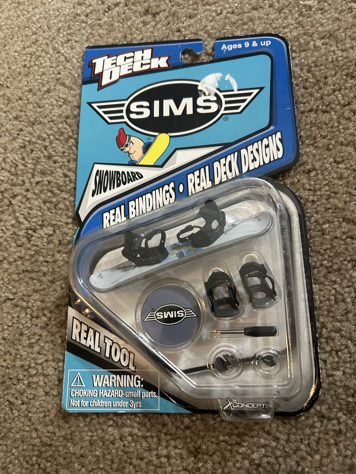 1999 TECH DECK SIMS SNOWBOARD w/ Accessories Series 4270 NEW