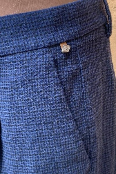 Women Roy Roger’s Trousers Navy Wool 34