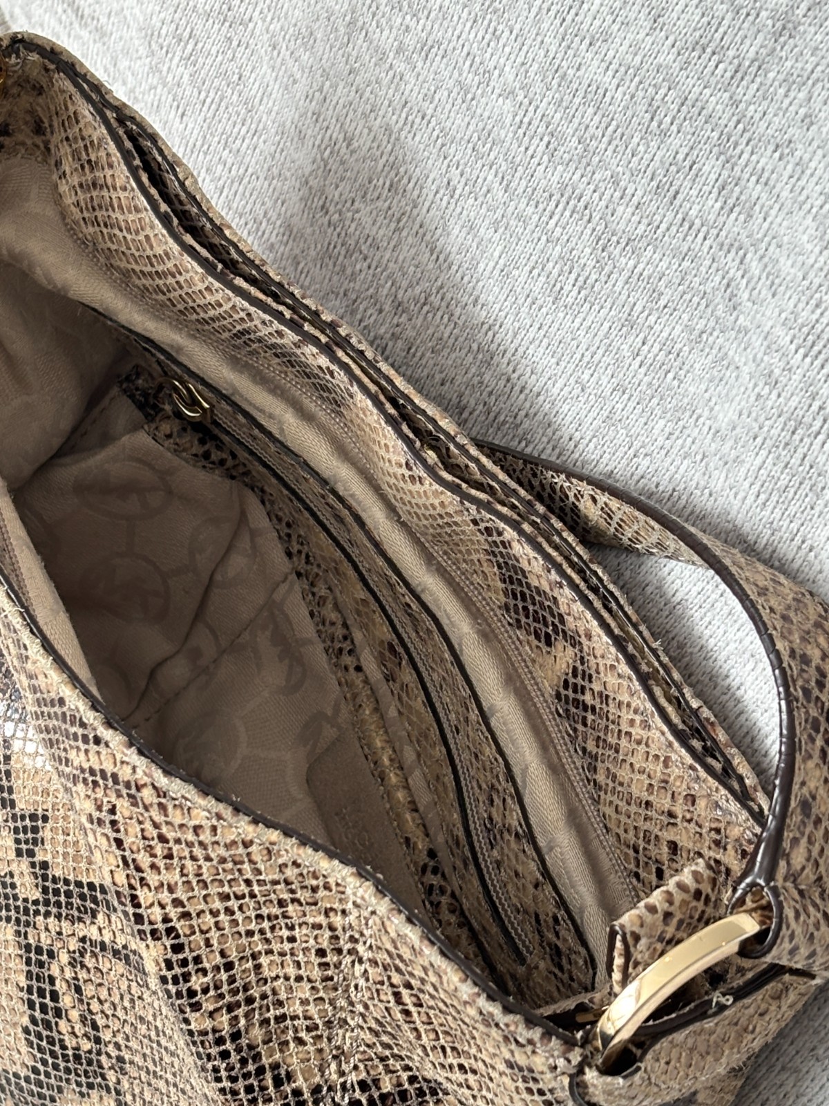 MICHAEL KORS DESIGNER PYTHON SNAKE EMBOSSED LEATH… - image 6