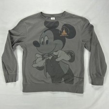 Disney Mickey Mouse 50th Anniversary Gray Crewneck Sweatshirt Large Adult