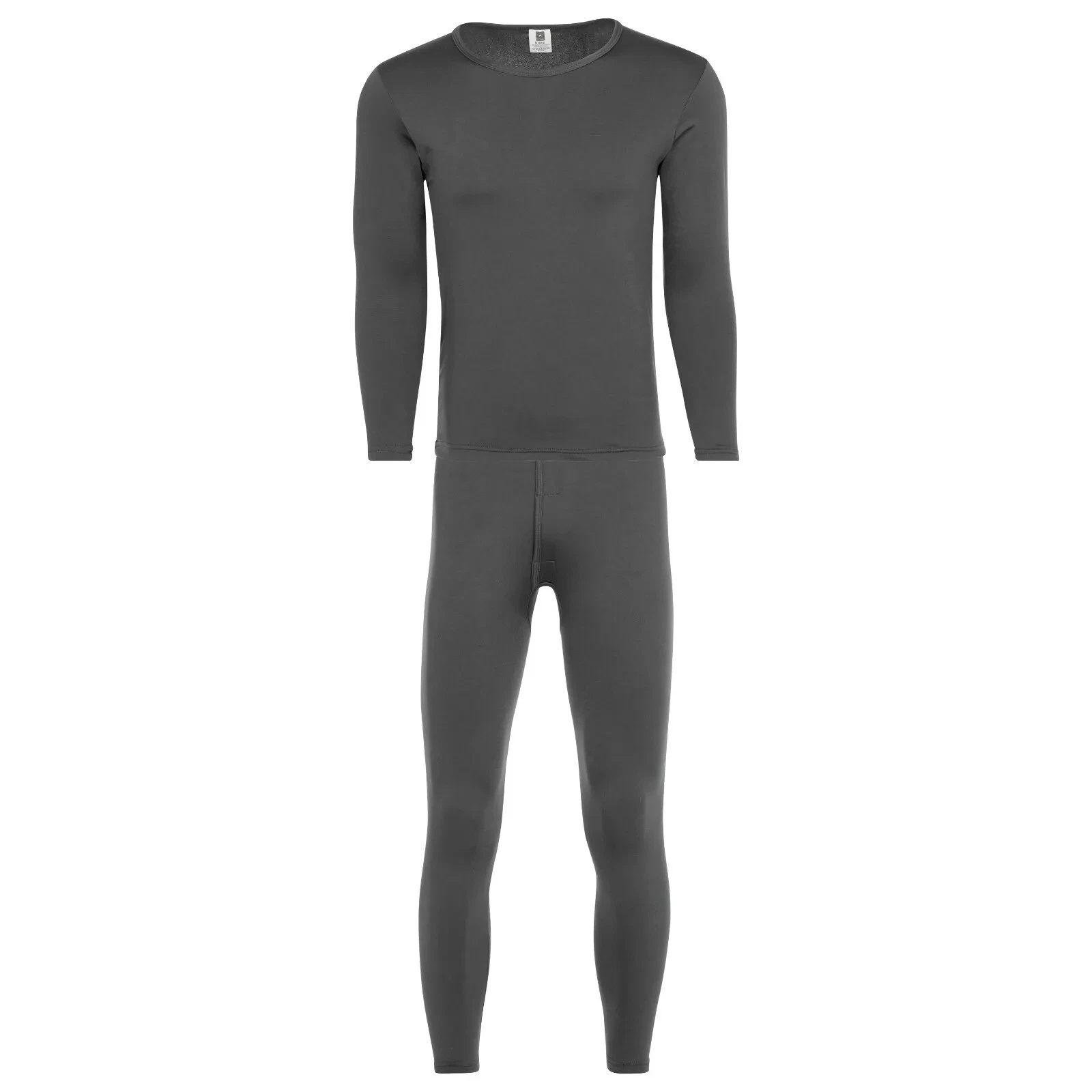US ARMY MENS WINTER ULTRA-SOFT TOP & BOTTOM LONG UNDERWEAR SET - L - CHARCOAL