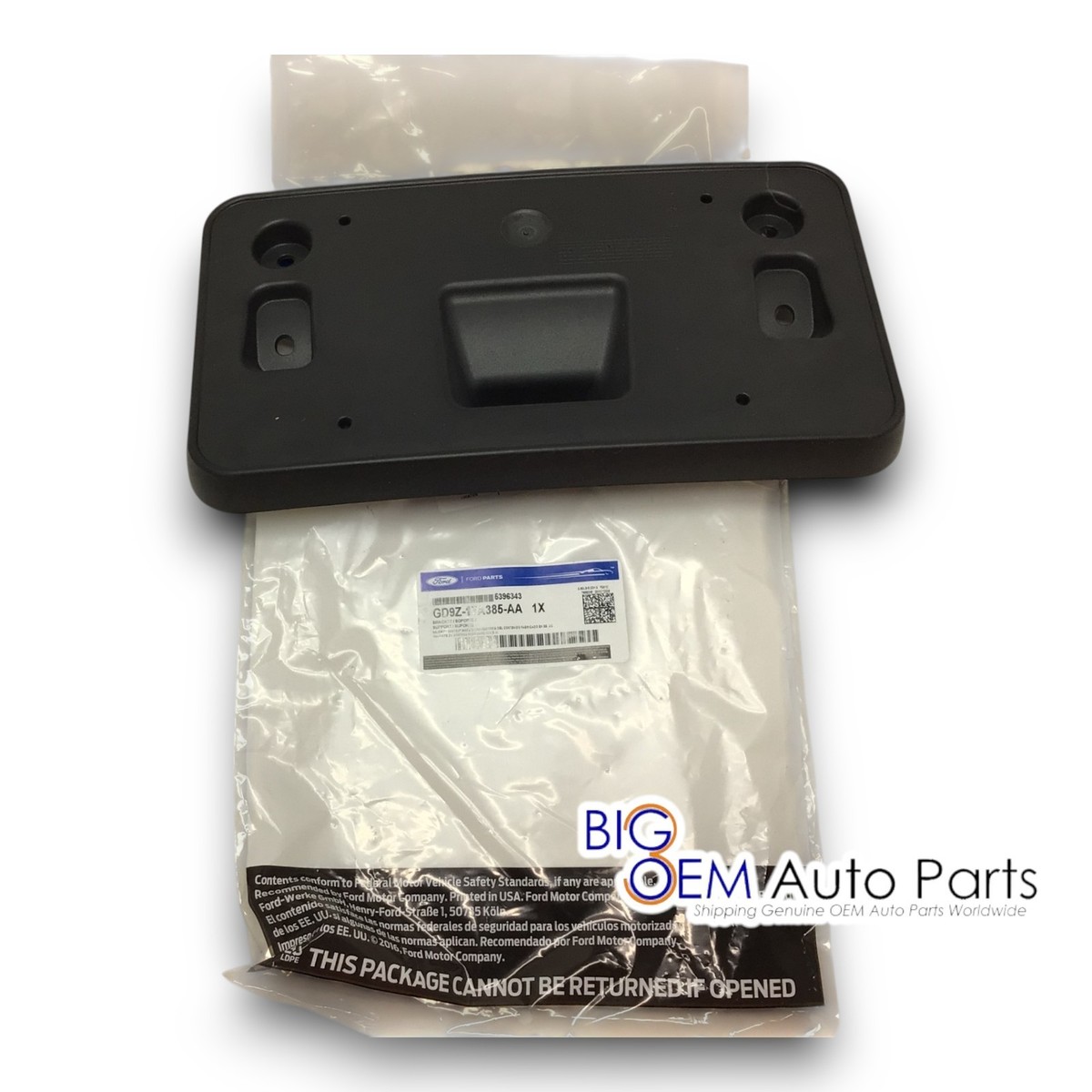 2017-2020 Lincoln Continental Front Bumper License Plate Bracket