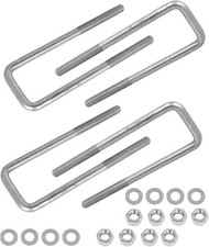 4 Pcs Square U-bolts For 2.5 Wide Leaf Replacement For Chevy Silverado 1988-2019 4 Pcs Square U-bolts For 2.5 Wide Leaf Replacement For Chevy Silverado 1988-2019