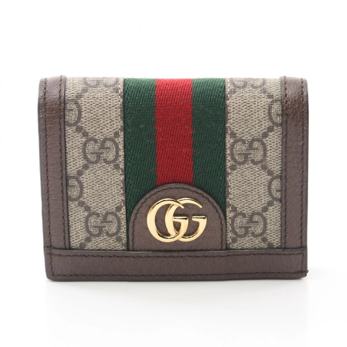 Portefeuille toile double pli en toile enduite PVC marque Gucci Ophidia Gg Supreme