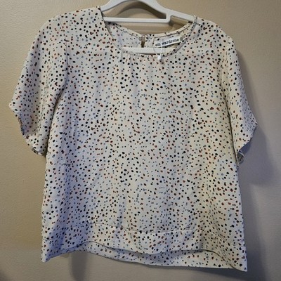 SM Wardrobe Women's Size M Short Sleeve Blouse