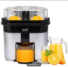 Electric Twin Citrus Juice Maker, with Anti-Drip Valve Citrus Orange Juicer