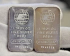 (2) Engelhard 1 oz .999 Silver Bars E  Globe PX Serail #'s