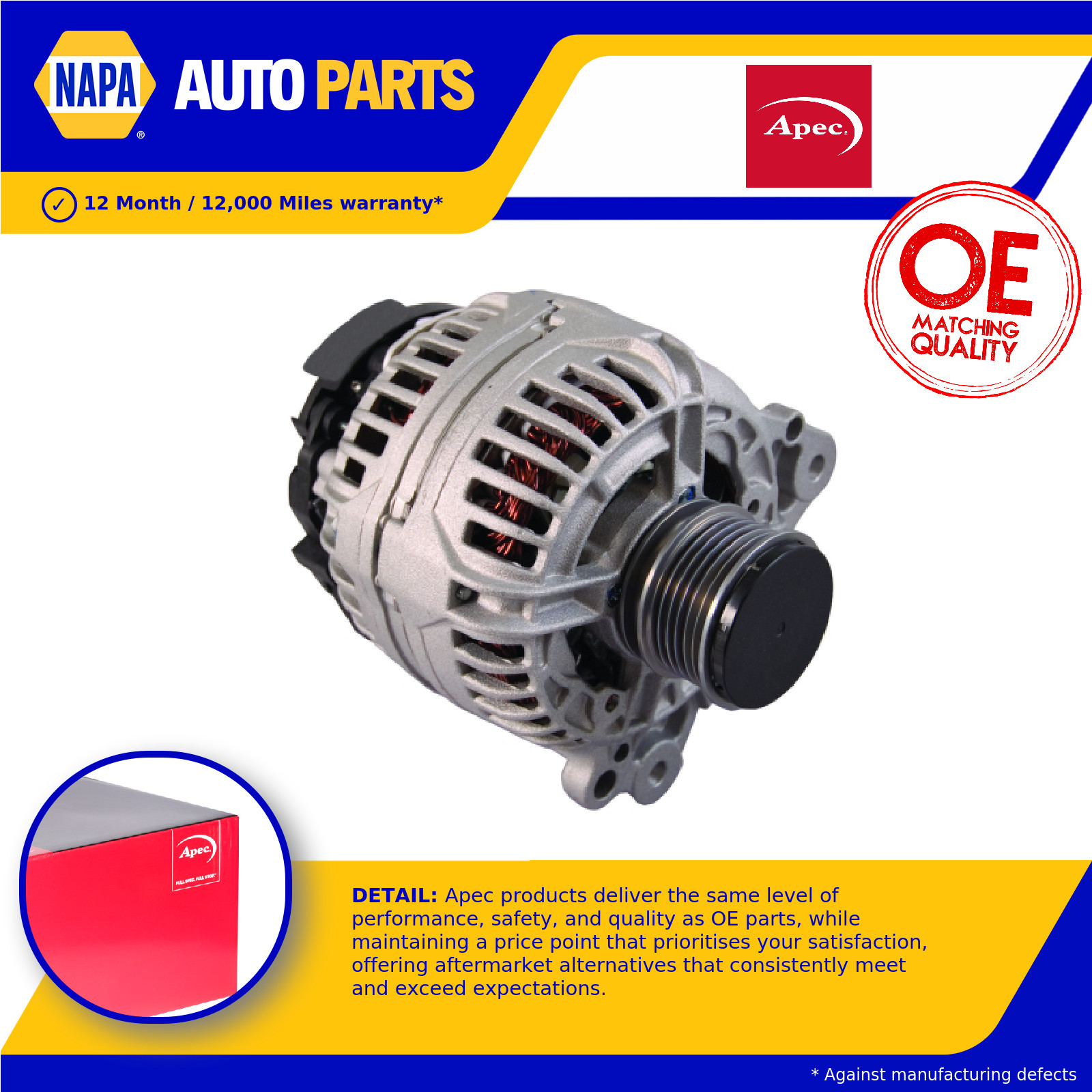 Alternator fits SEAT LEON 1P1 05 to 12 03L903023F 03L903023FX 06F903023C Apec