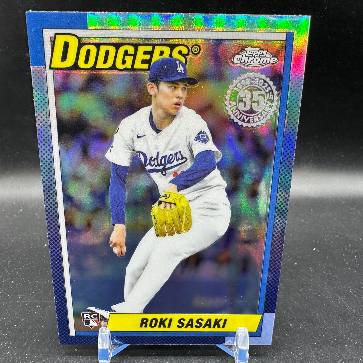 Roki Sasaki Rookie 2025 Topps Chrome Update 1990 RC 90CU-18