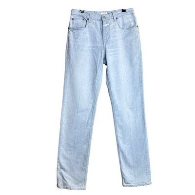 Closed Womens Straight Leg Jeans Blue Organic Cotton Size 27 Light Wash ITALY