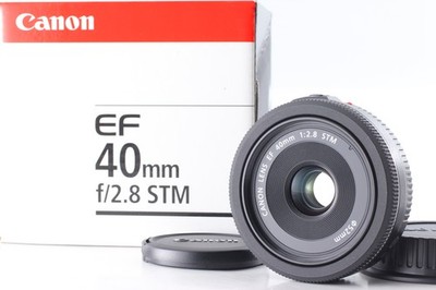   [Near MINT] Canon EF 40mm f/2.8 STM Lens Macro Pancake Lens White From JAPAN