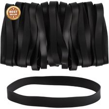 Large Rubber Bands Heavy Duty, 22 Pcs Size 107 Black Rubber Bands, Elastic Bands