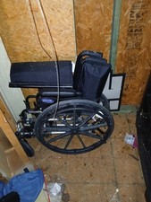 Invacare Foldable Manual Wheelchair Black Steel 4 Wheels Adult Indoor Outdoor