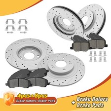 Front & Rear Brake Rotors Ceramic Pads for 2016-2024 Mitsubishi Outlander Sport