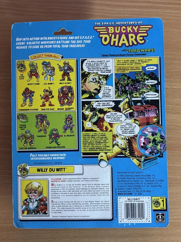 Hasbro Bucky O'Hare - The Toad Wars - Willy Du Witt - MOC Vintage - Image 3 of 3