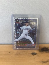 2026 Topps Series 1 Yoshinobu Yamamoto #T91-55 Silver Crackle Foilboard Dodgers