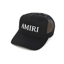 AMIRI Logo Trucker Cap Men’s Black Cotton Adjustable New
