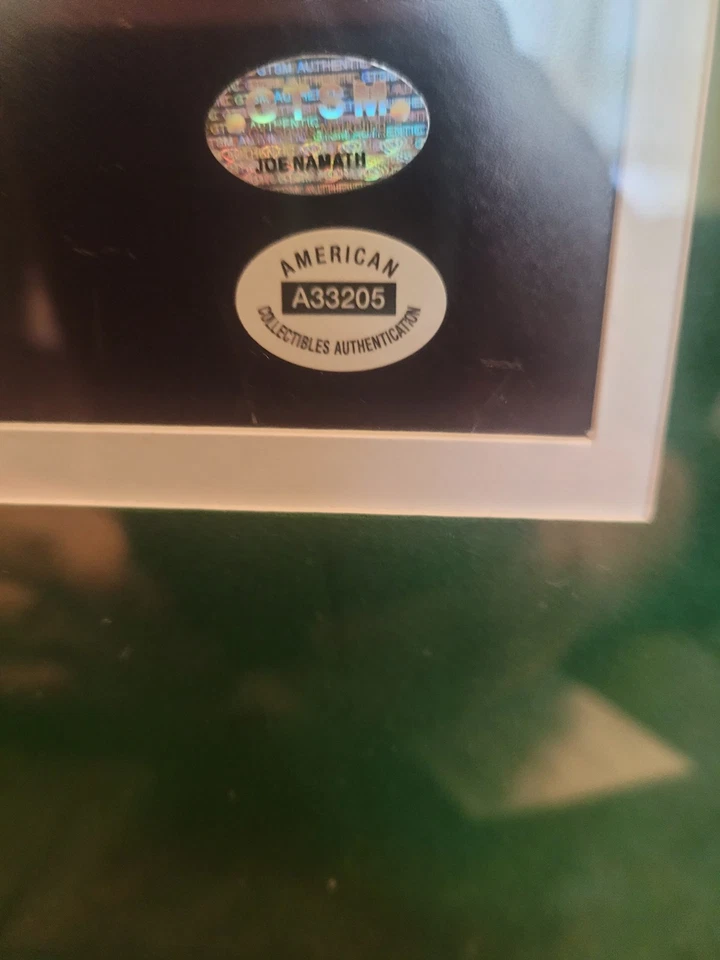 Framed Joe Namath Jets signed 11x14 photo GTSM PLAYER HOLOGRAM & ACA Authent - Image 4 of 4