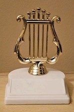 Music Lyre Trophy, Band Trophy, Free Engraving, Choir Trophy, Assembly Required