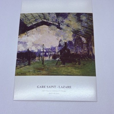 Claude Monet Postcard  Gare Saint Lazare  Oil Canvas Art Print Card P5