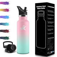 Edelstahl Trinkflasche Kinder 500Ml, Isolierflasche Bpa-Frei, Wasserflasche Mit