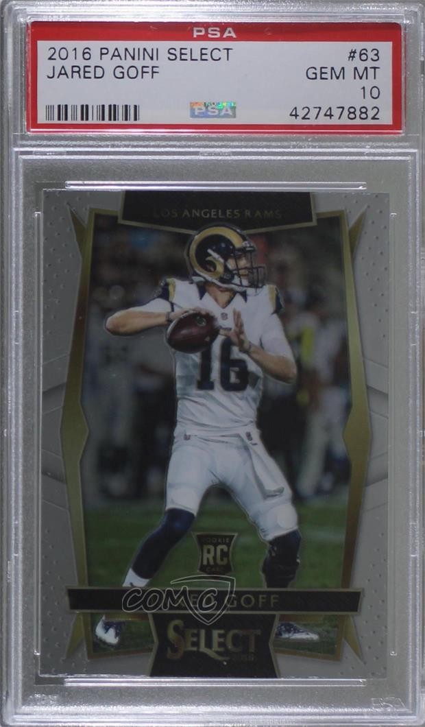 2016 Panini Select Concourse Jared Goff #63 PSA 10 GEM MT 0a1