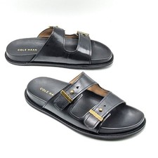 Cole Haan  Marisol  Women  s Adjustable Double Banded Leather Sandals Black NEW