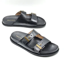 Cole Haan “Marisol” Women’s Adjustable Double Banded Leather Sandals (Black) NEW