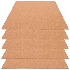 5 Sheets Cork Board Roll Decorative Pin Bulletin Boards for Walls
