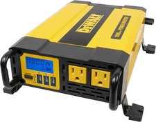 DEWALT 1000-Watt Portable Car Power Inverter with Triple USB Ports NO CLAMPS 