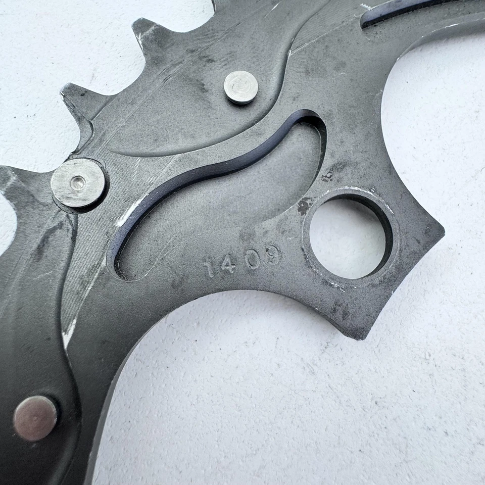 Передняя звездочка Truvativ 44T 9 скоростей 104 BCD 4 болта серая для горного велосипеда A47 - Изображение 4 из 4